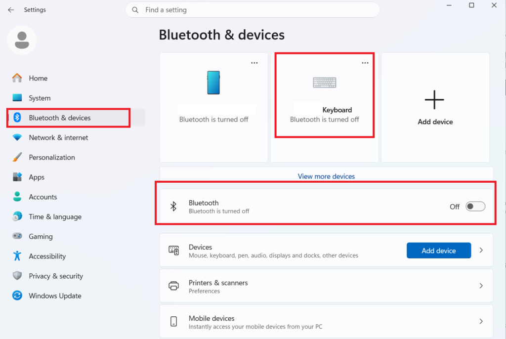 Re-pair the Keyboard via Bluetooth