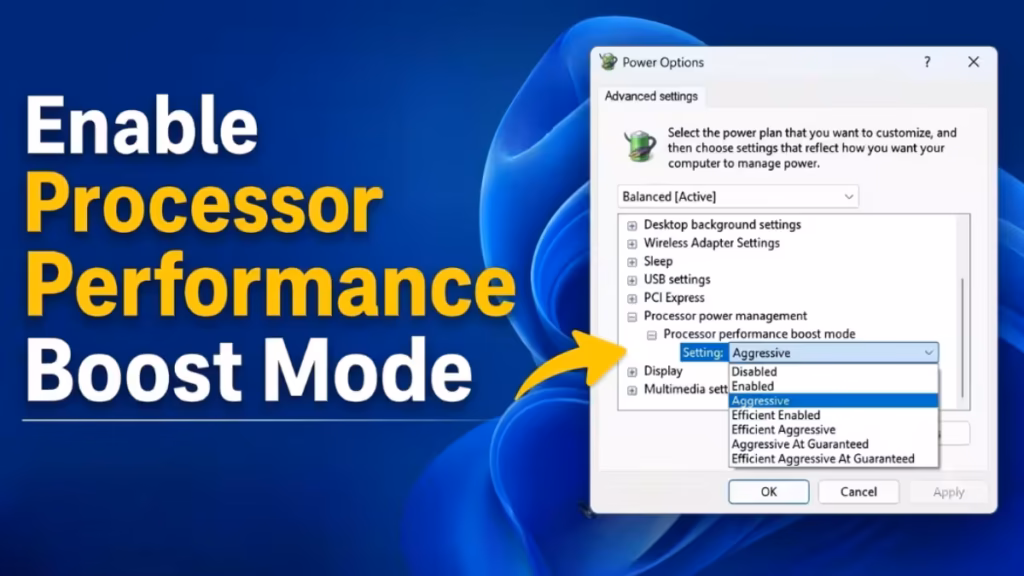 processor performance boost mode Windows 11