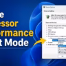 processor performance boost mode Windows 11