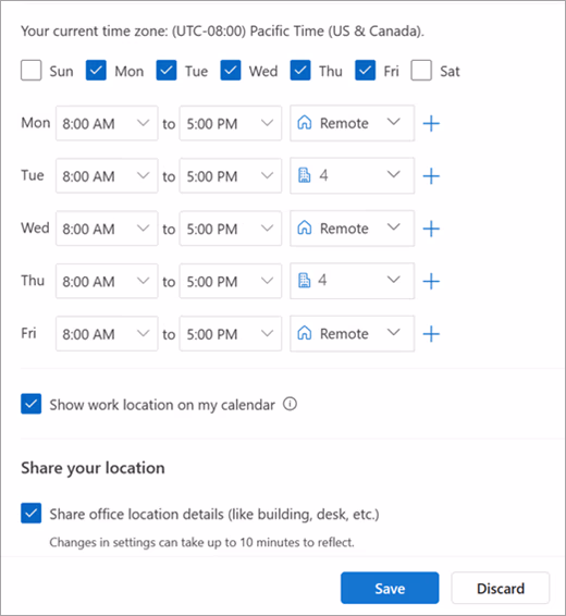 Set Work Hours in New Outlook for Windows