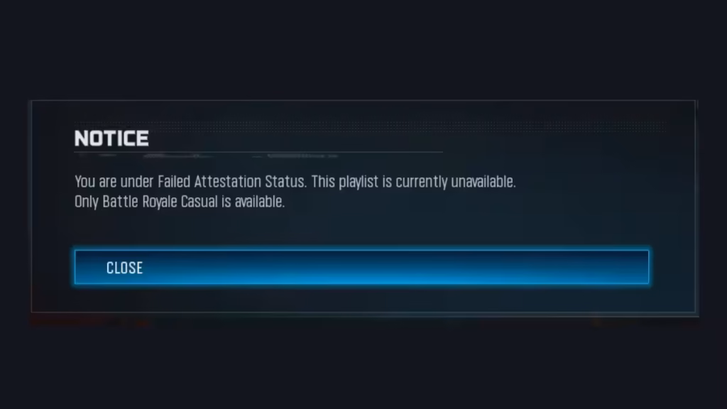 warzone failed attestation status fix