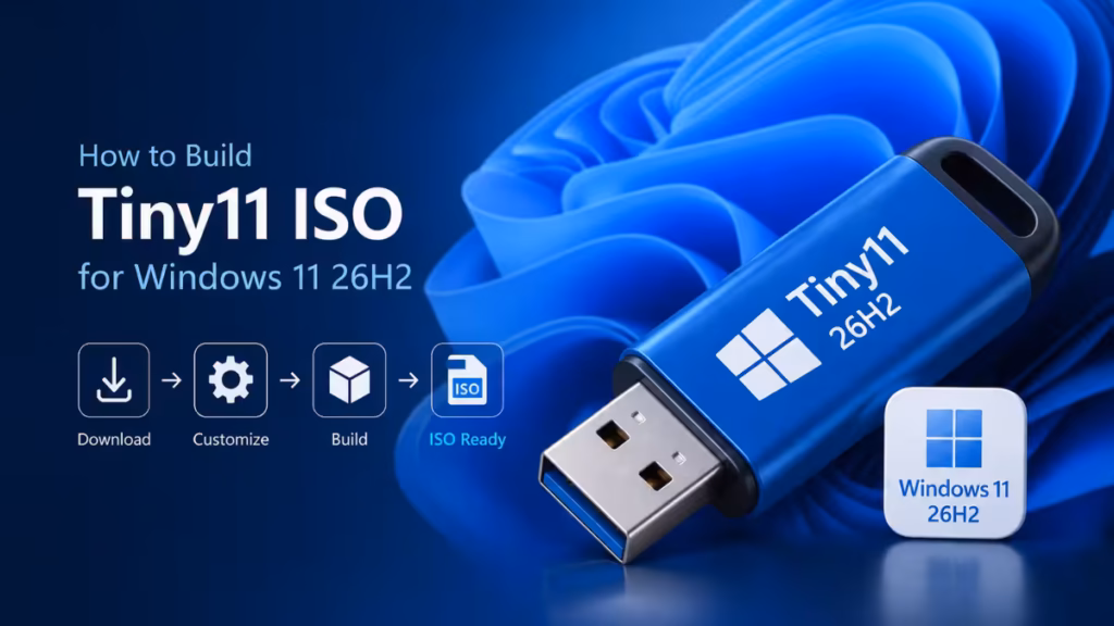 build tiny11 iso windows 11 26h2