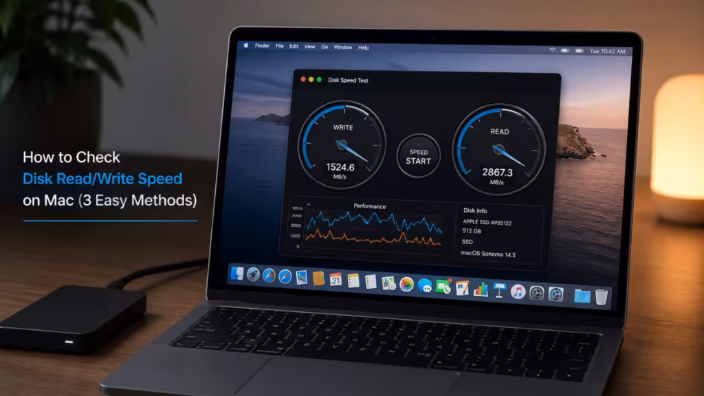 check disk speed on Mac