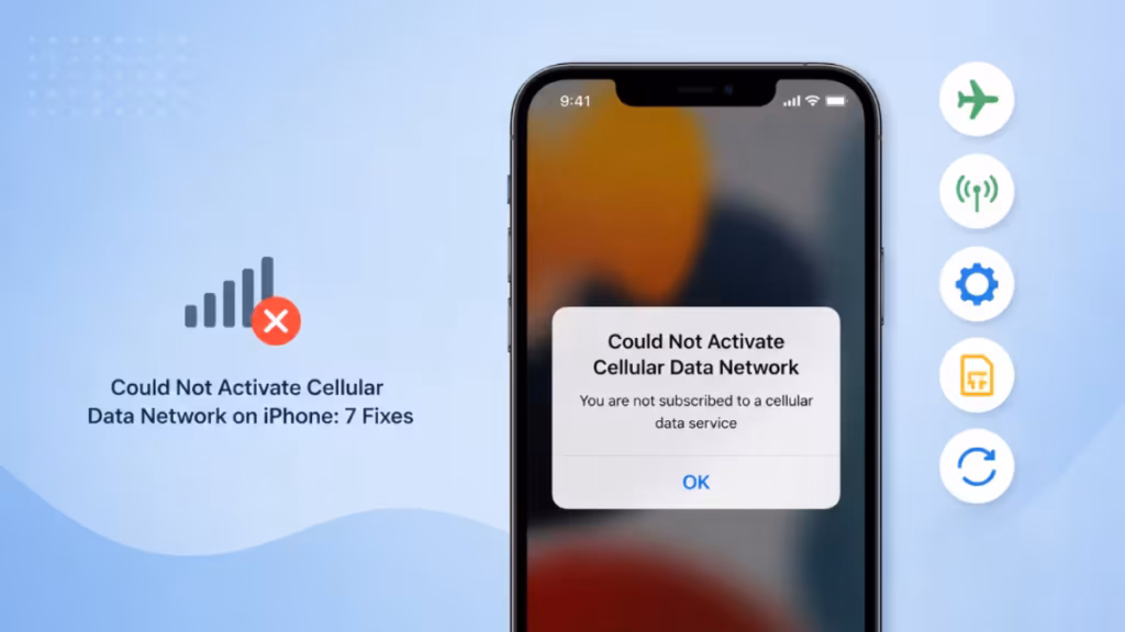 could not activate cellular data network