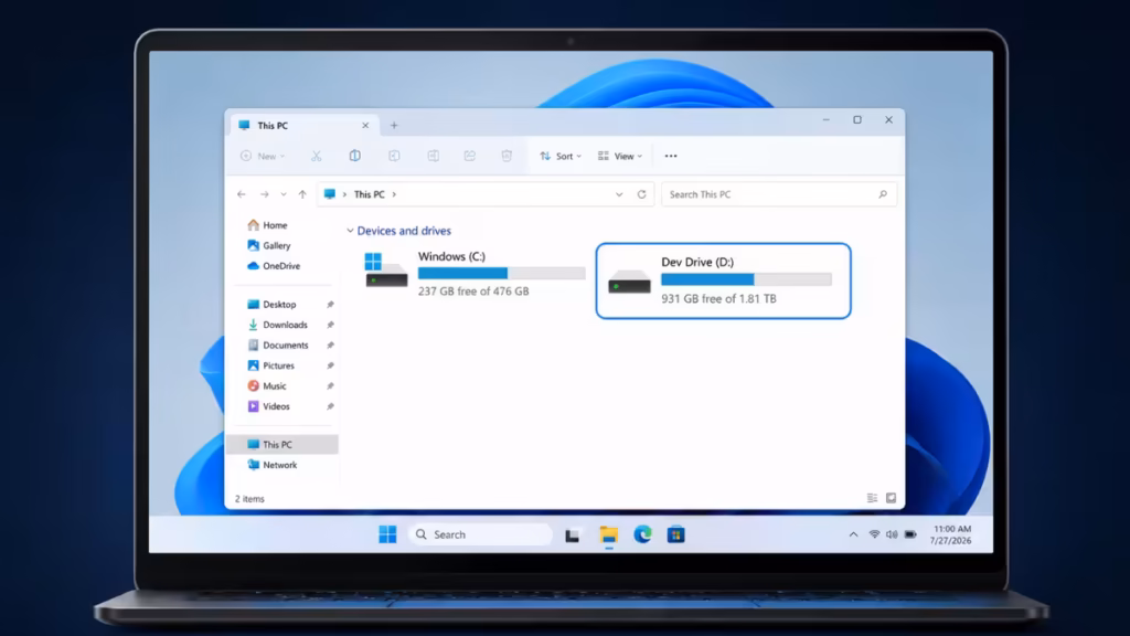 dev drive windows 11