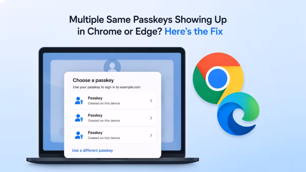 Multiple Same Passkeys Showing Up in Chrome or Edge