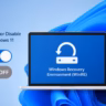 enable or disable winre