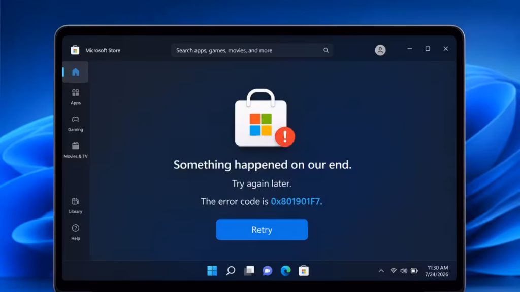Error 0x801901F7