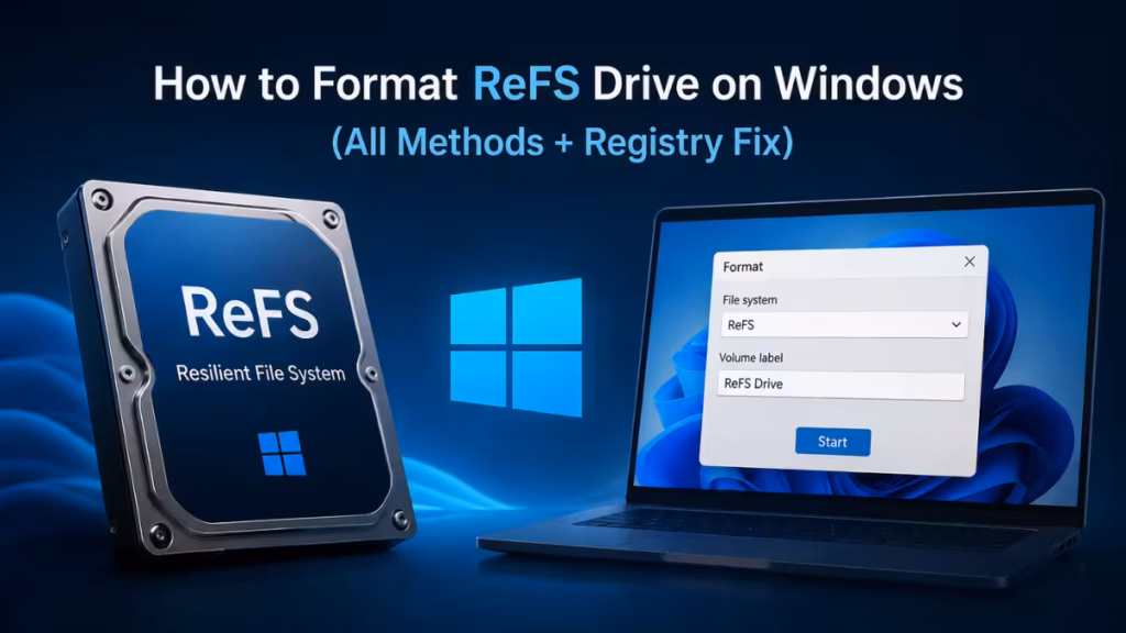 format ReFS drive Windows