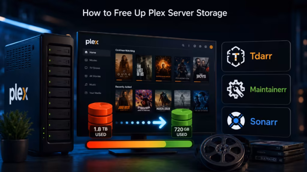 free up Plex server storage
