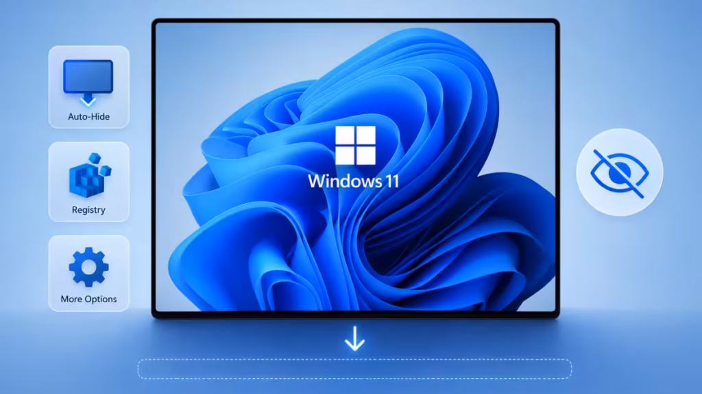 hide taskbar windows 11