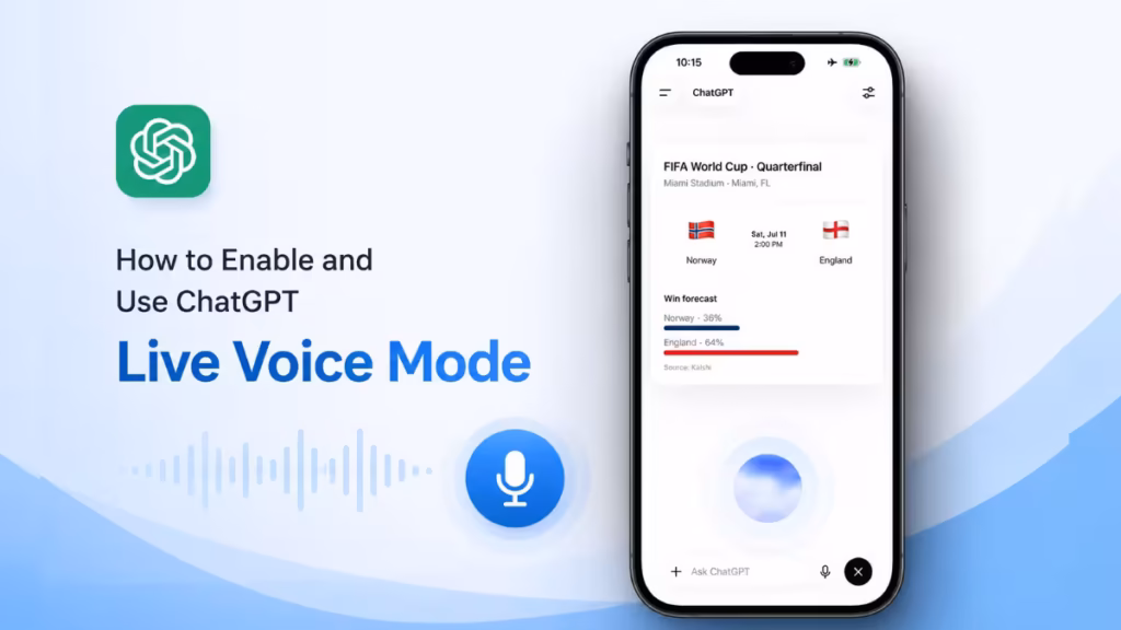 how to enable ChatGPT Live voice