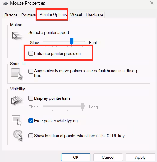 Turn Off Mouse Acceleration Through Settings