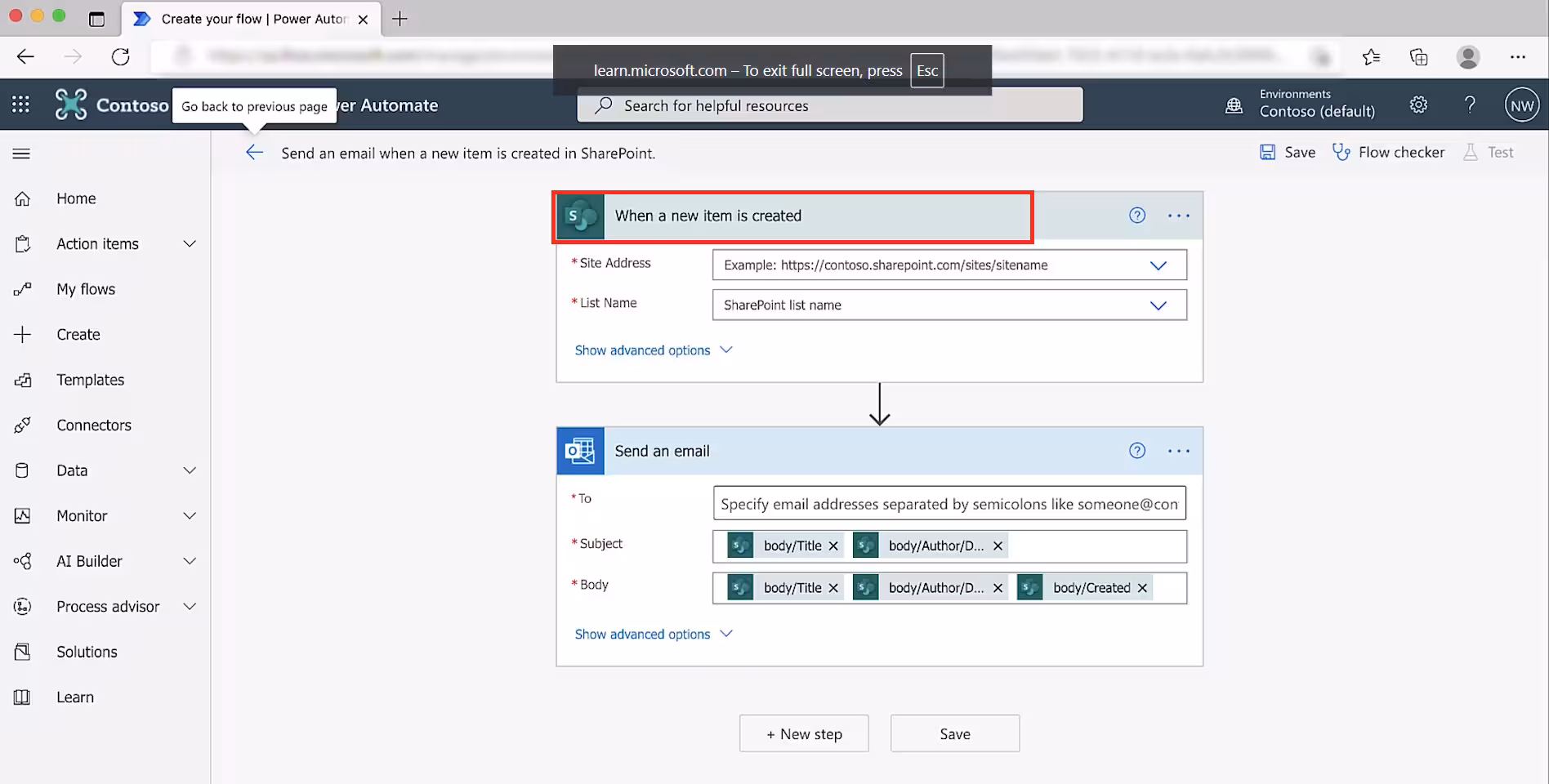 Build a Flow That Triggers on SharePoint Changes