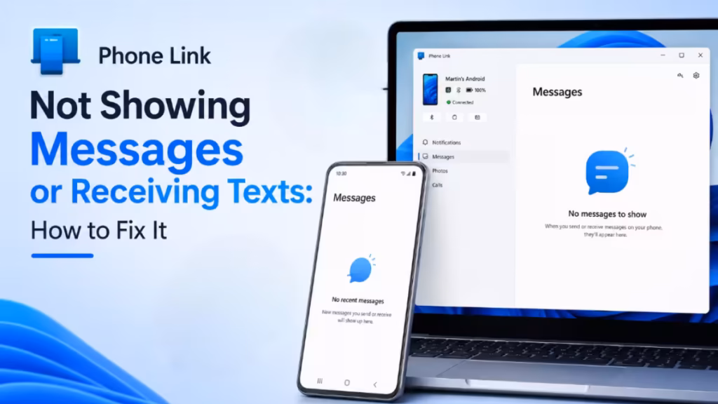 phone link not receiving messages
