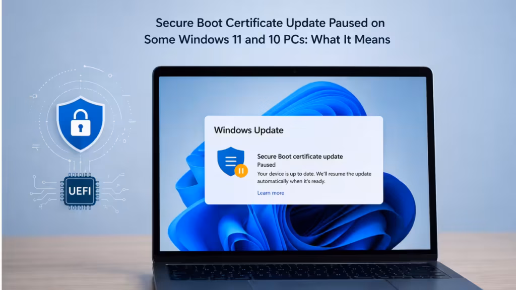 secure boot certificate update paused