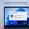 secure boot certificate update paused