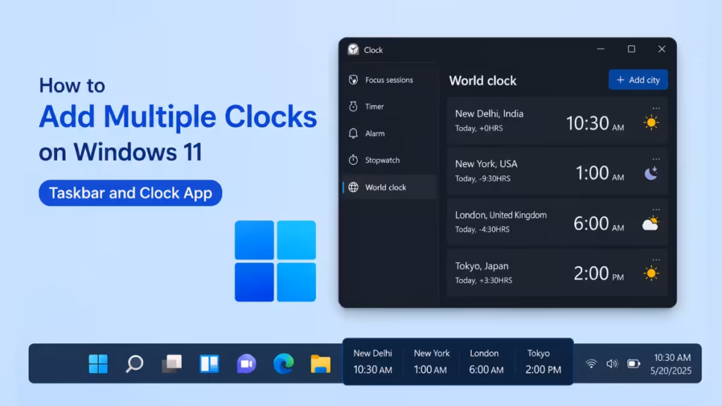 add multiple clocks windows 11