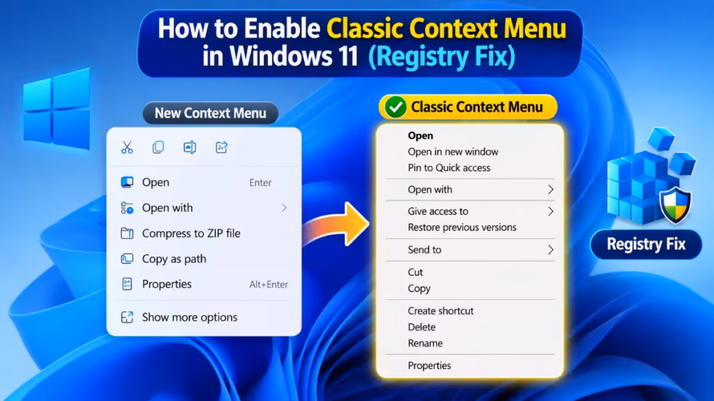 enable classic context menu windows 11