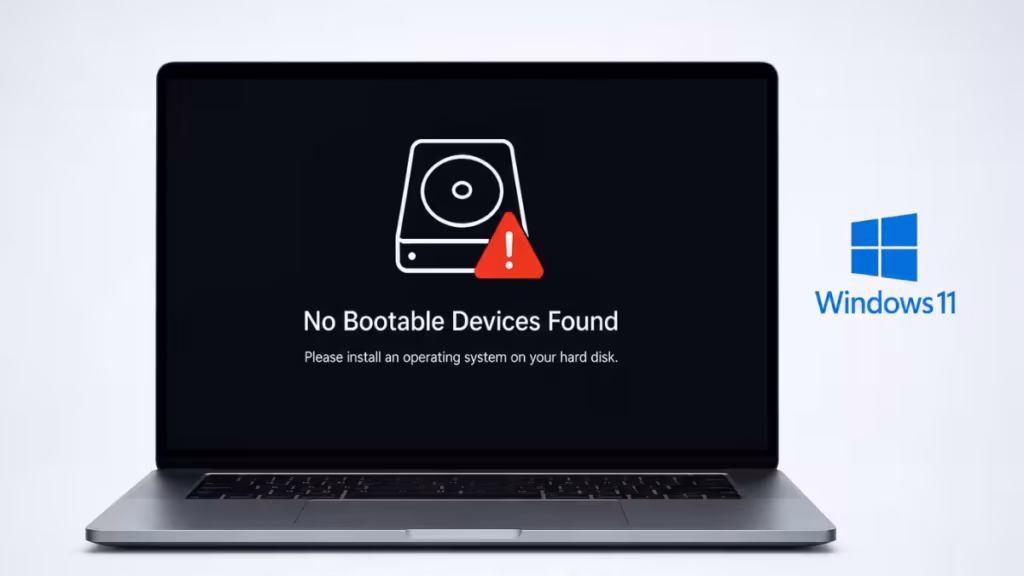 no bootable devices found