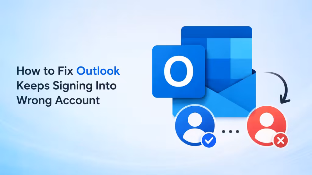 outlook keeps signing into wrong account