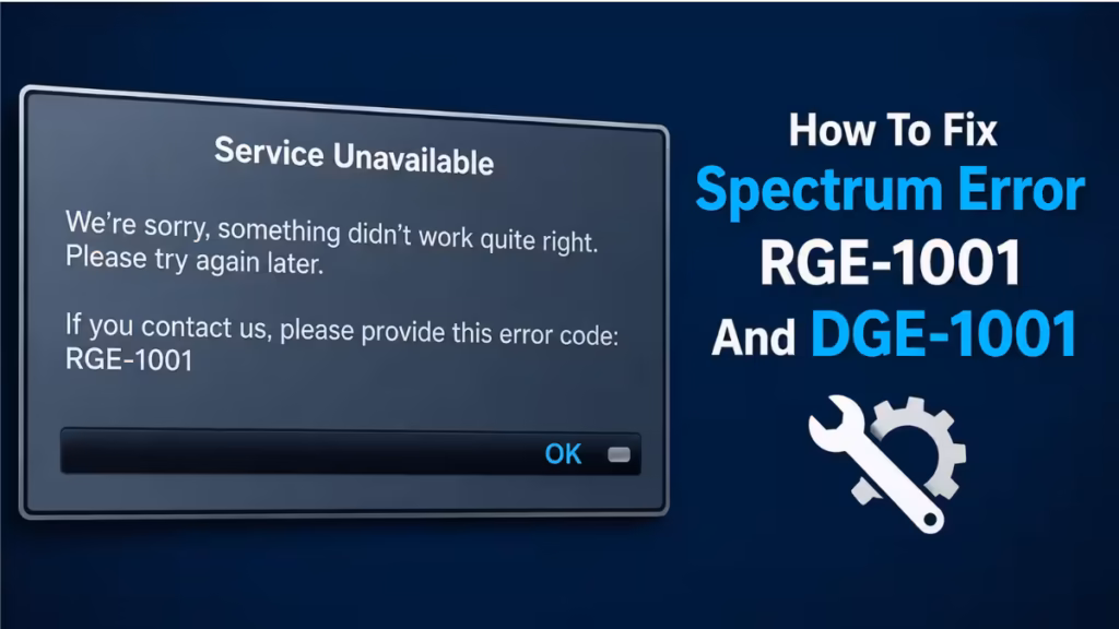 Spectrum error RGE-1001
