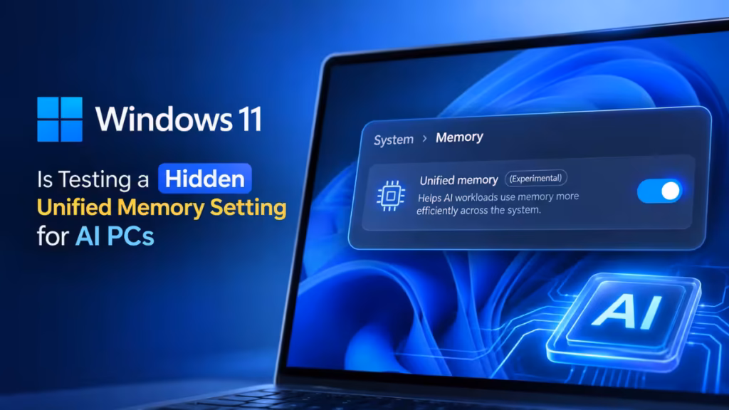 Windows 11 unified memory setting
