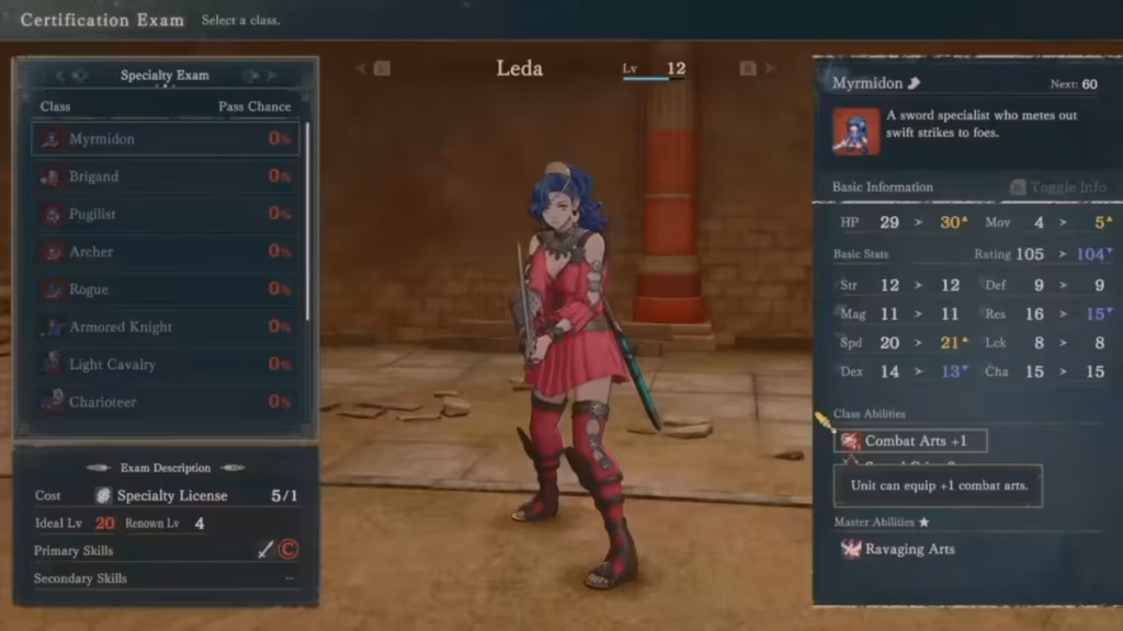 fire emblem fortune's weave change class